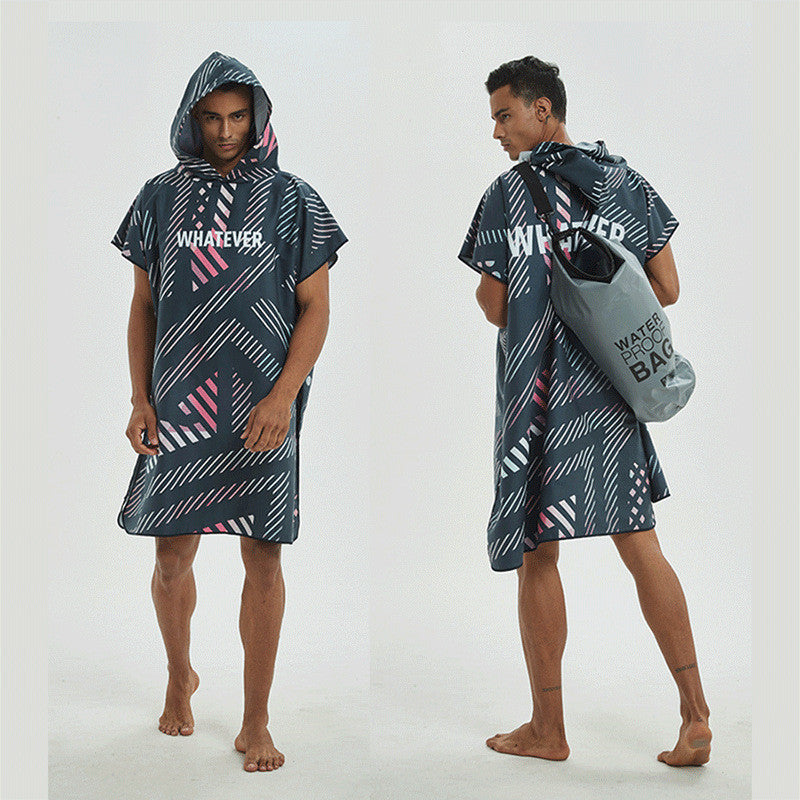 Snabbtorkande Morgonrock Badhandduk Snabbtorkande Handduk Med Huva