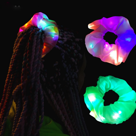 LED Luminous Scrunchies Hårband - Elastiska hårband Hårband