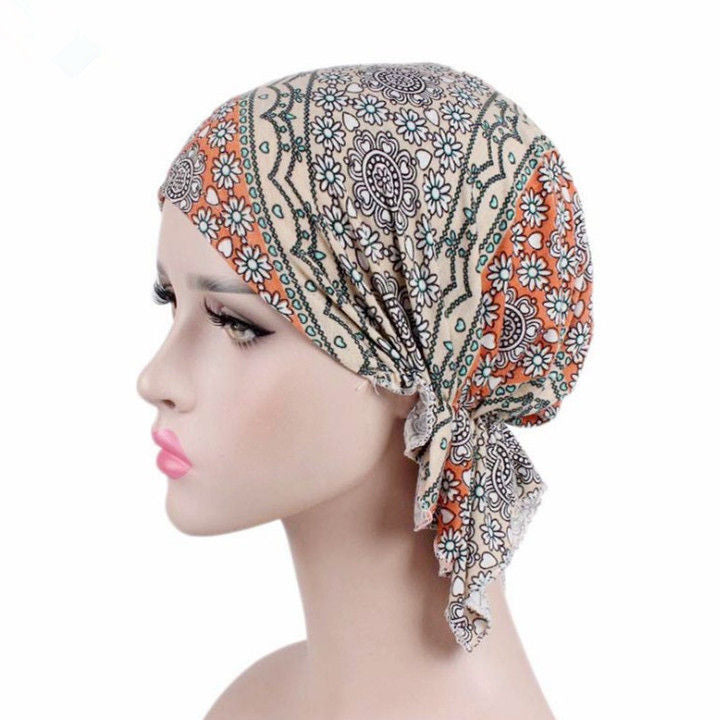 Muslim Turban Hat | Ethnic Style Silk Scarf