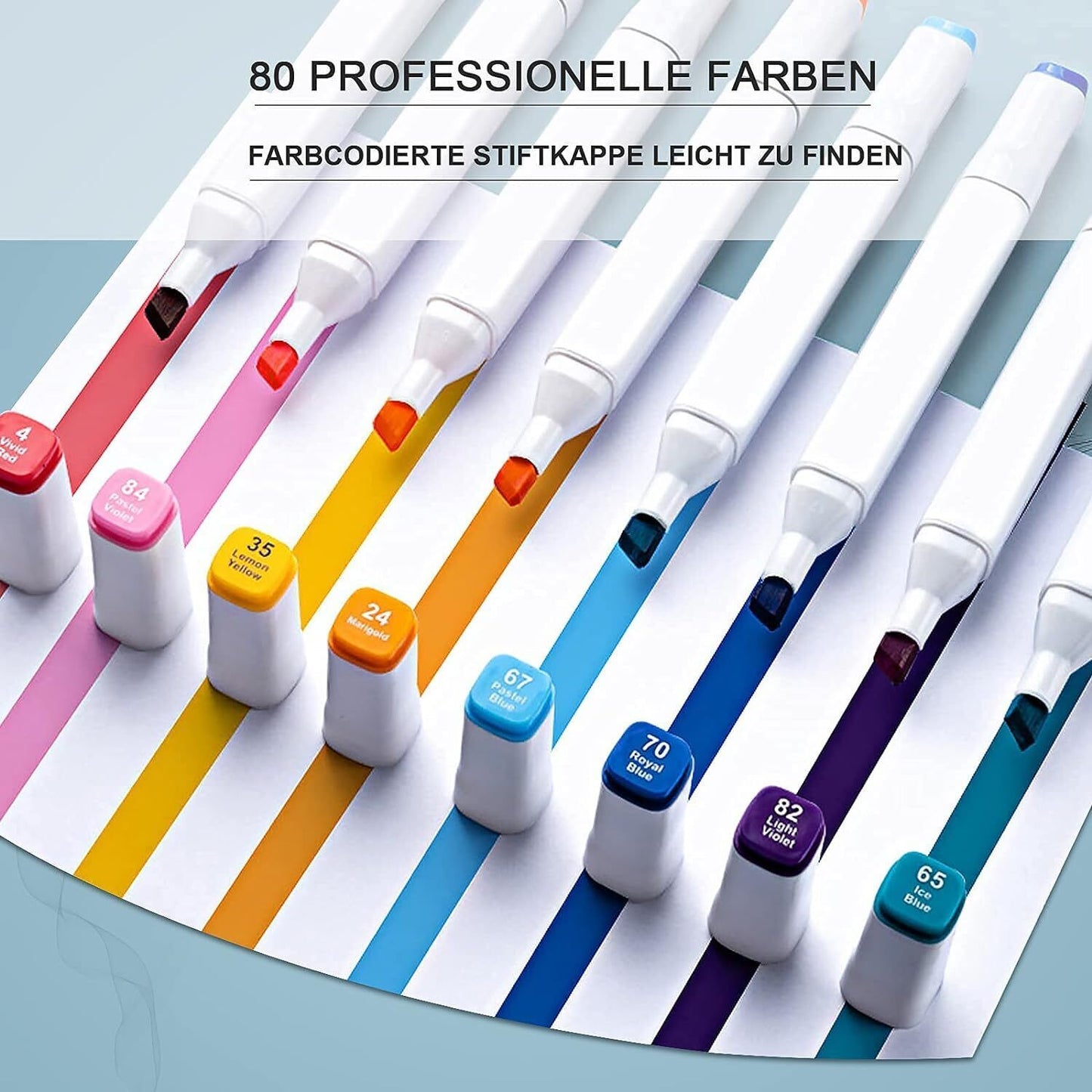 80 Farben Acrylstifte Marker Set Permanentstift DIY Graffiti Skizze Dual Pen