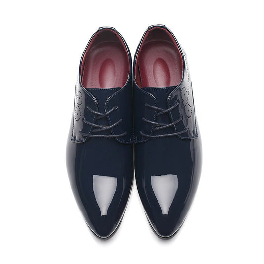 Män Läderskor Män Business Casual Klänning Skor Business Casual Läderskor Slip-on svart körsko för män