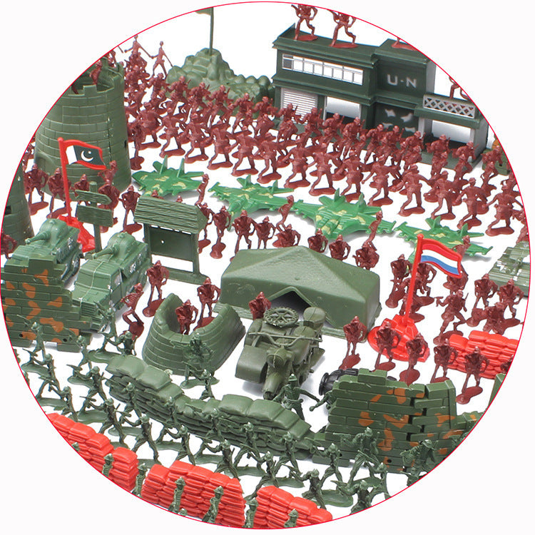 Liten soldat modell set 500 delar 4 cm barnleksaker