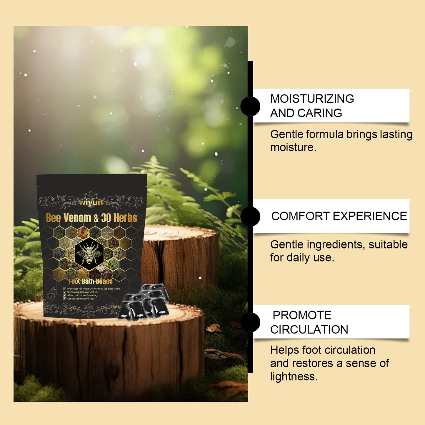 Örtkropp Skönhet Foot Bad Pärlor Smal Och Tight