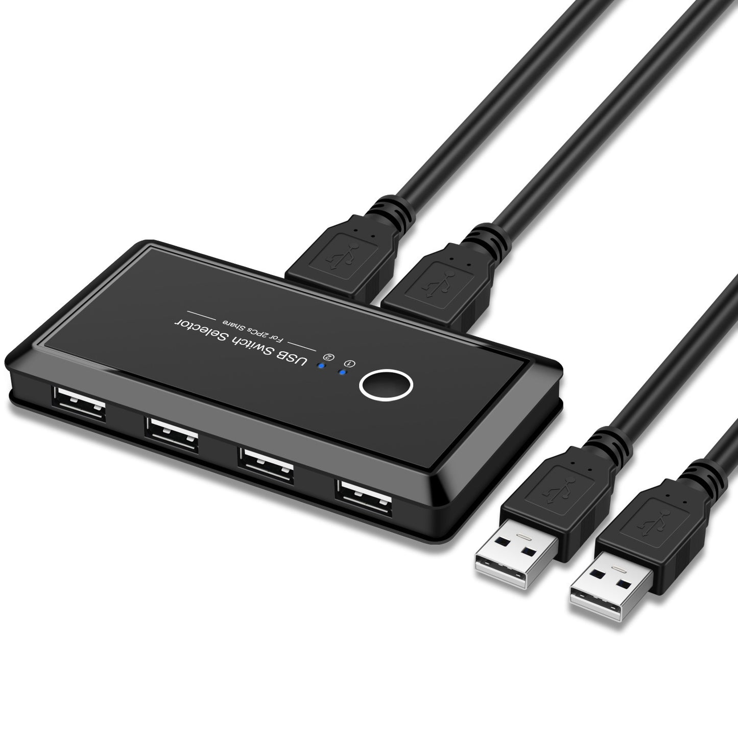 USB-Multi-Interface-Splitter mit zwei Eingängen und vier Ausgängen