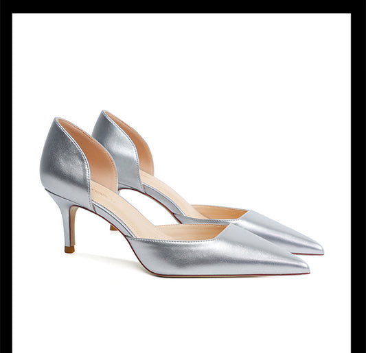 Stilettklackar med spetsad tå för kvinnor – Premium bekväma kontorsskor