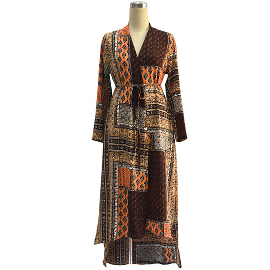 Lös överdimensionerad parisisk pärla retro långärmad mantel