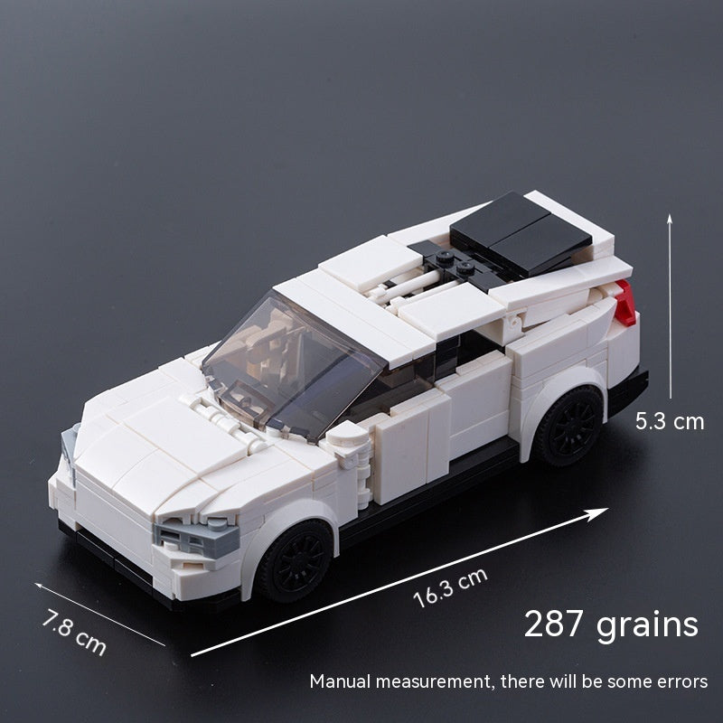 Kinesiska pussel byggstenar Tesla Technology CAR Barns pedagogiska leksaker