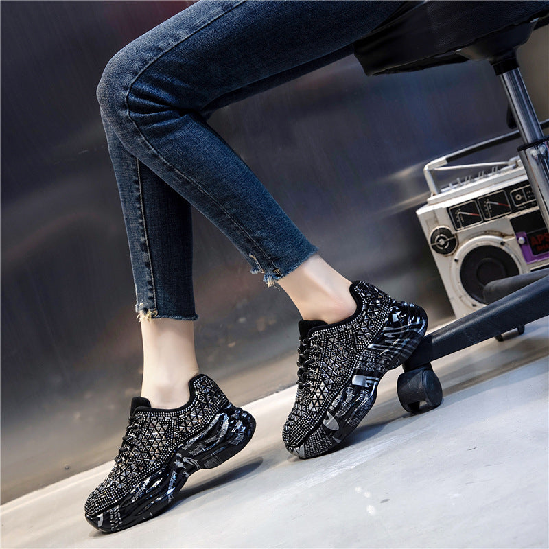 Damen Sportschuhe Casual Alte Schuhe Frauen Low-Top Dicken Sohlen Flachen Mund Schuhe Frauen