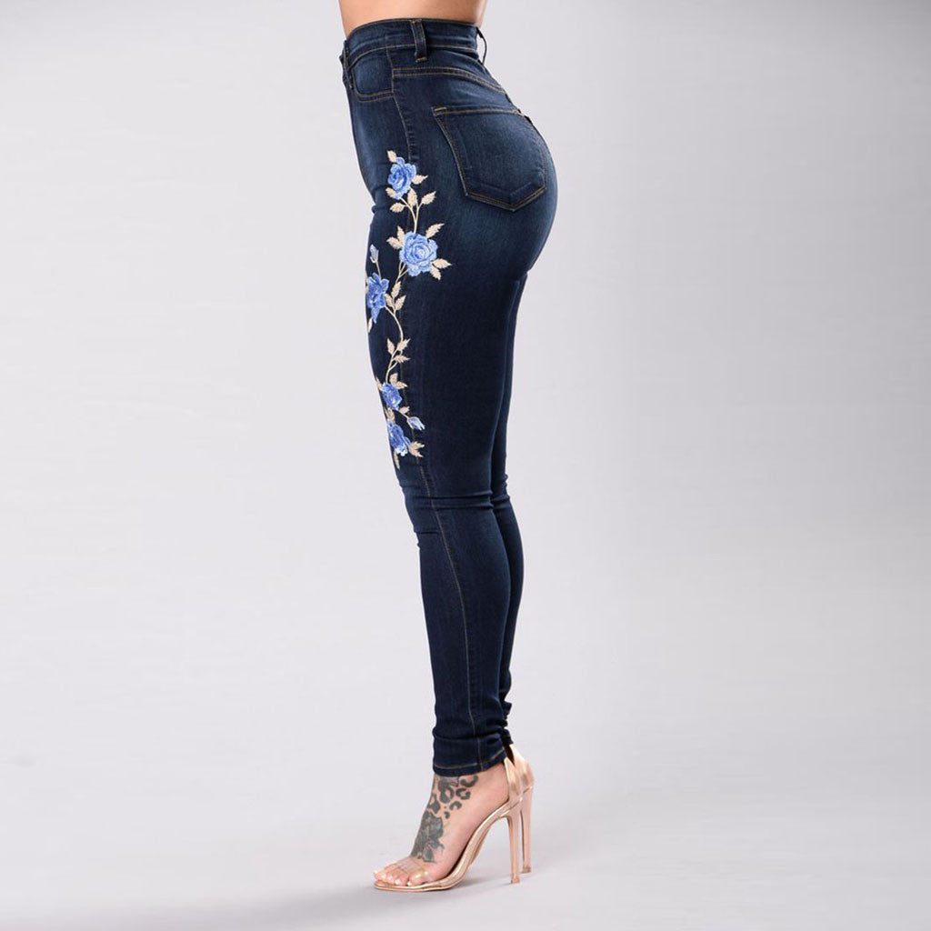 Europäische und amerikanische bestickte Jeans