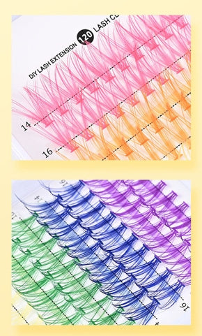 Minkfärgade Hot Melt Flower Hår Lösögonfransar