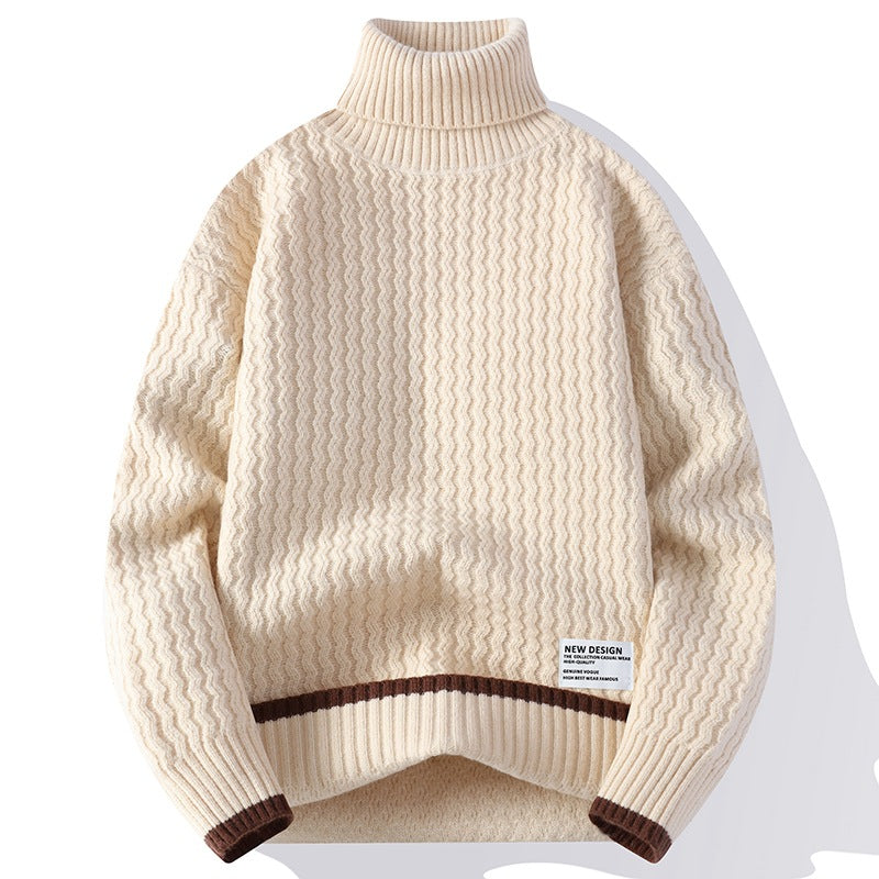 Fashion New Mock Neck Sweater Men