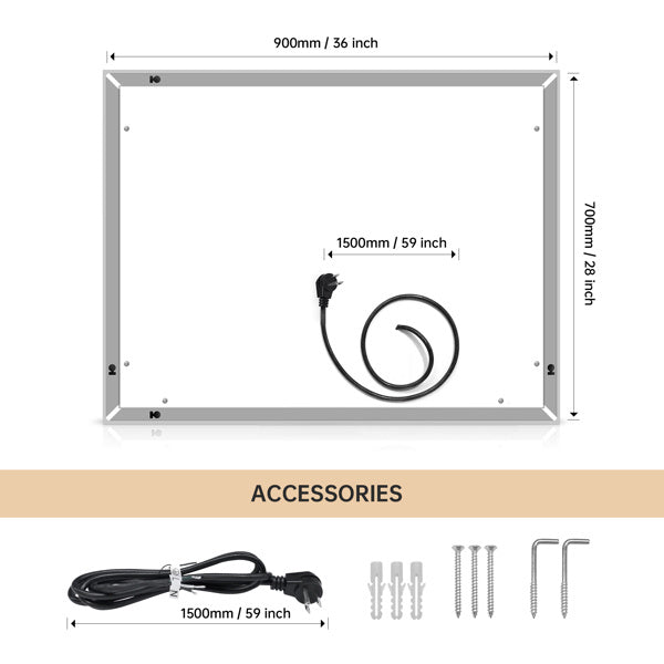 LED-Beleuchtung Badezimmer-Wandspiegel