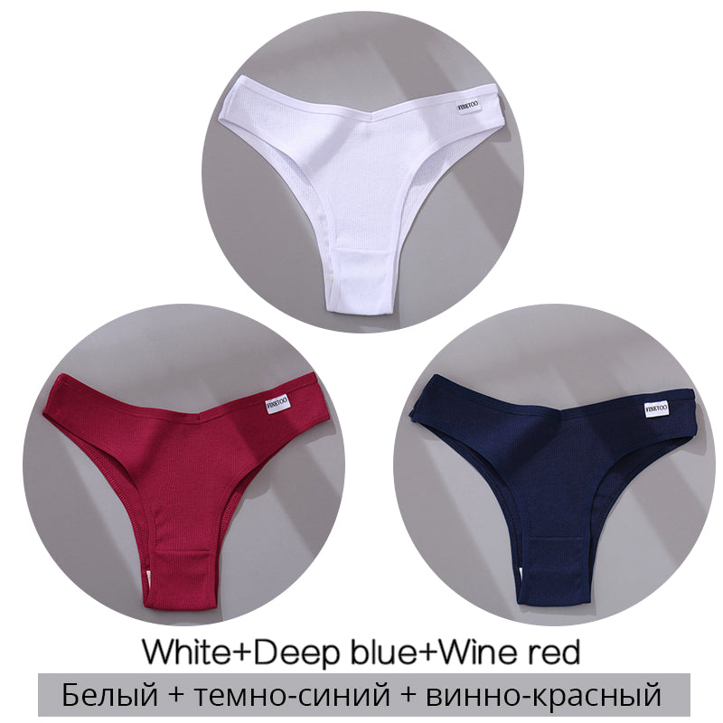 Women's Cotton Thong Set