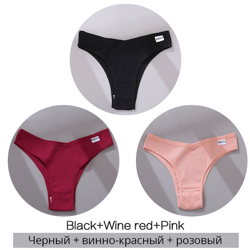 Women's Cotton Thong Set