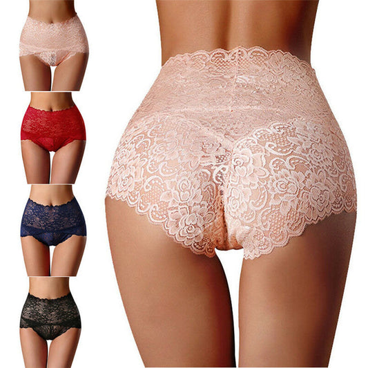 Lace Elegance High Waist Briefs