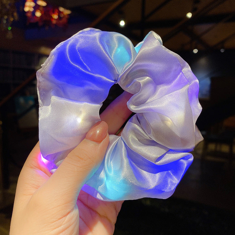 LED Luminous Scrunchies Hairband - Elastic Hair Bands  Hair Ties