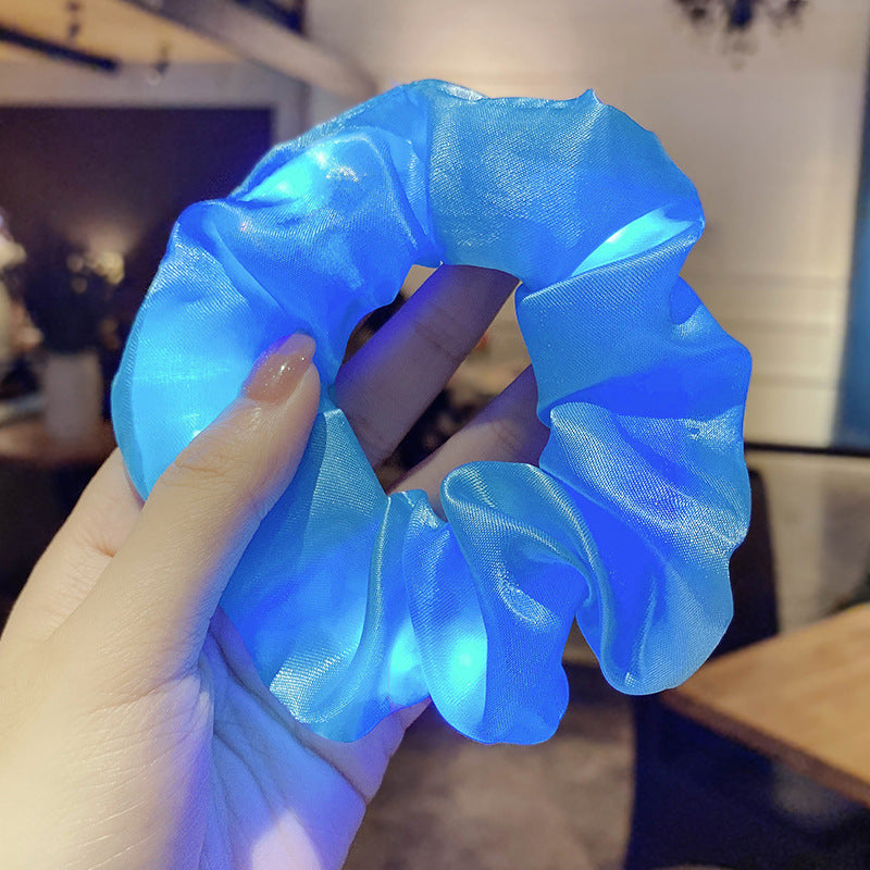 LED Luminous Scrunchies Hairband - Elastic Hair Bands  Hair Ties