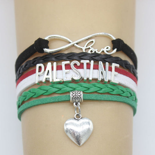 Infinity Love Palestine Bracelet Charm Palestine