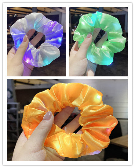 LED Luminous Scrunchies Hairband - Elastic Hair Bands  Hair Ties