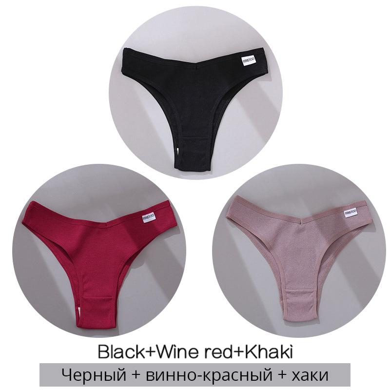 Women's Cotton Thong Set