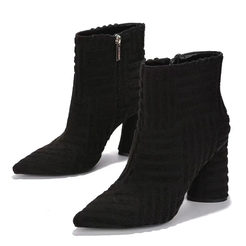 Heeled Boots For Women Fashion Pionted Toe Shoes