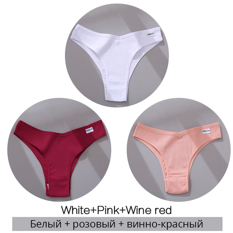 Women's Cotton Thong Set