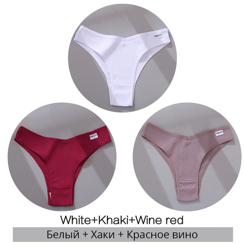 Women's Cotton Thong Set