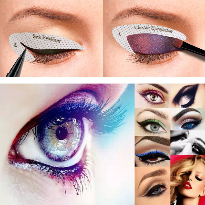 New Eyeshadow Eyeliner Makeup Template Sticker