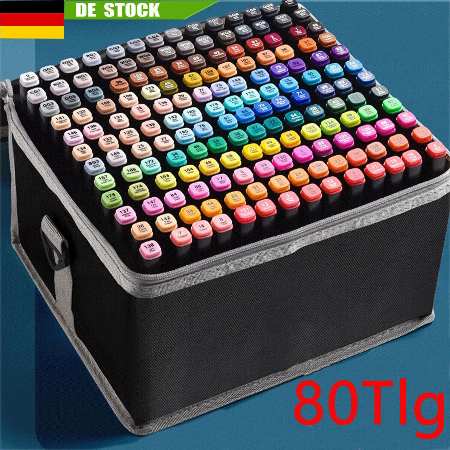 80 Farben Acrylstifte Marker Set Permanentstift DIY Graffiti Skizze Dual Pen