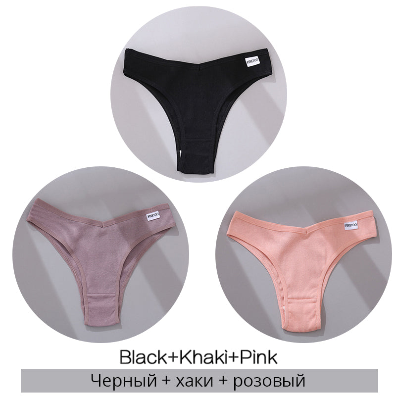 Women's Cotton Thong Set