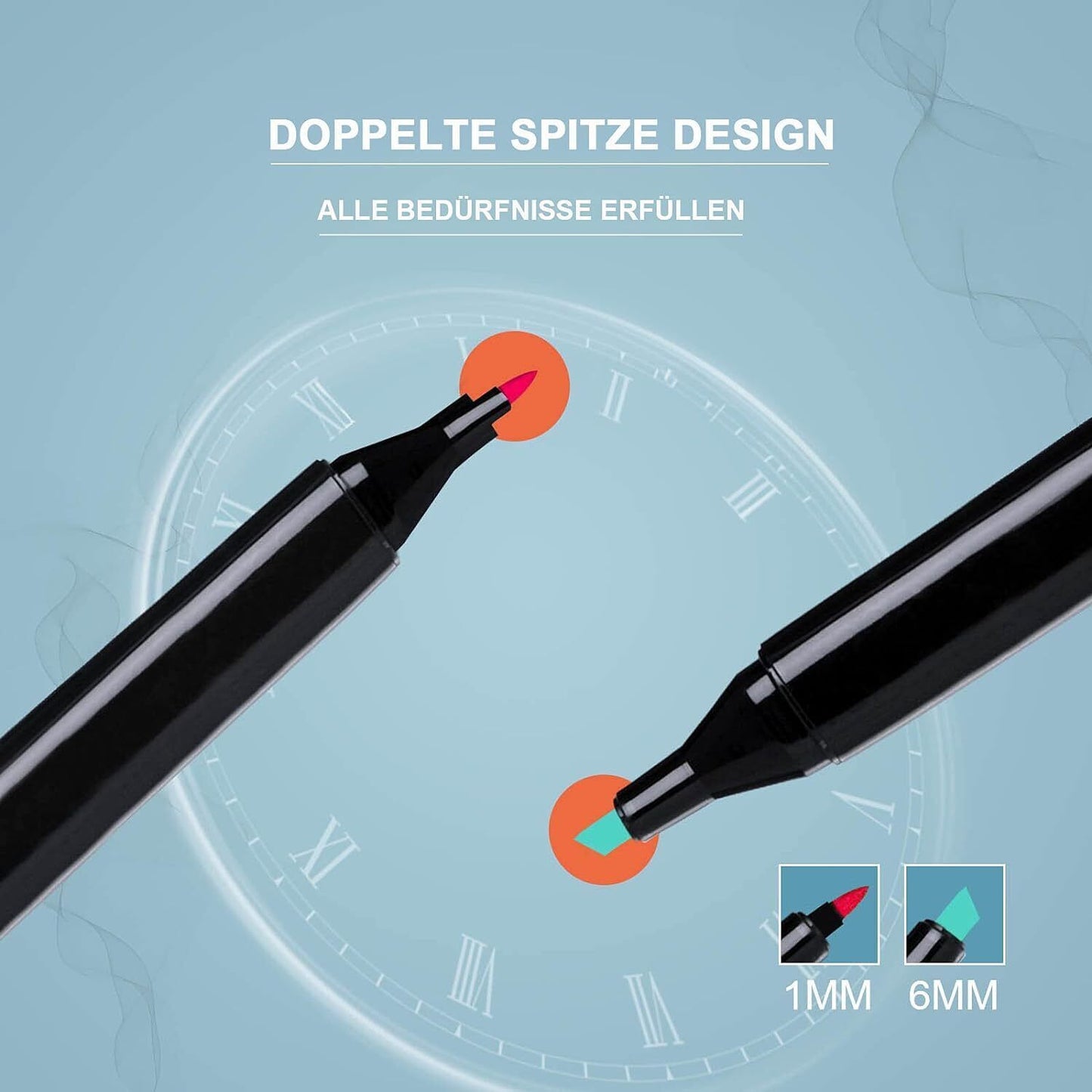 80 Farben Acrylstifte Marker Set Permanentstift DIY Graffiti Skizze Dual Pen