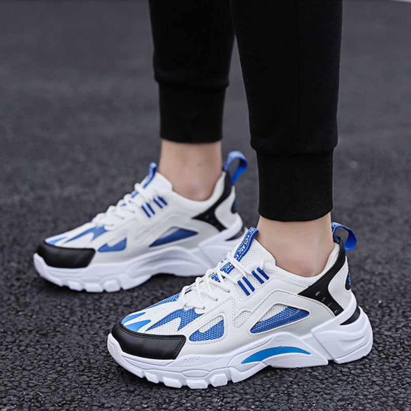 White Sneakers Men Non Slip Walking Running Shoes Sports