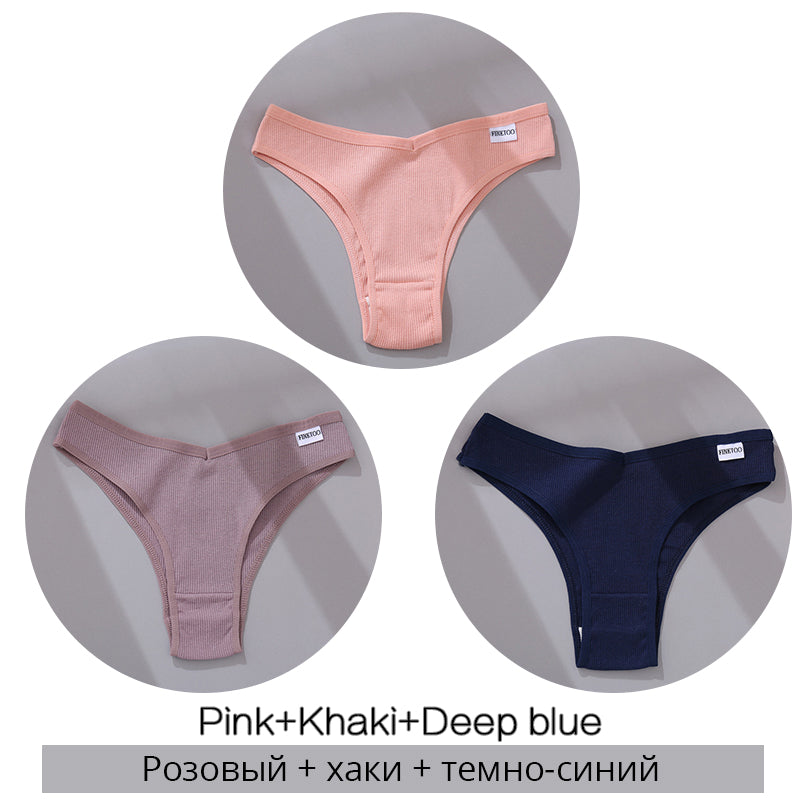 Women's Cotton Thong Set