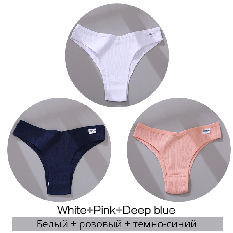 Women's Cotton Thong Set