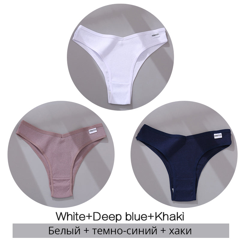 Women's Cotton Thong Set