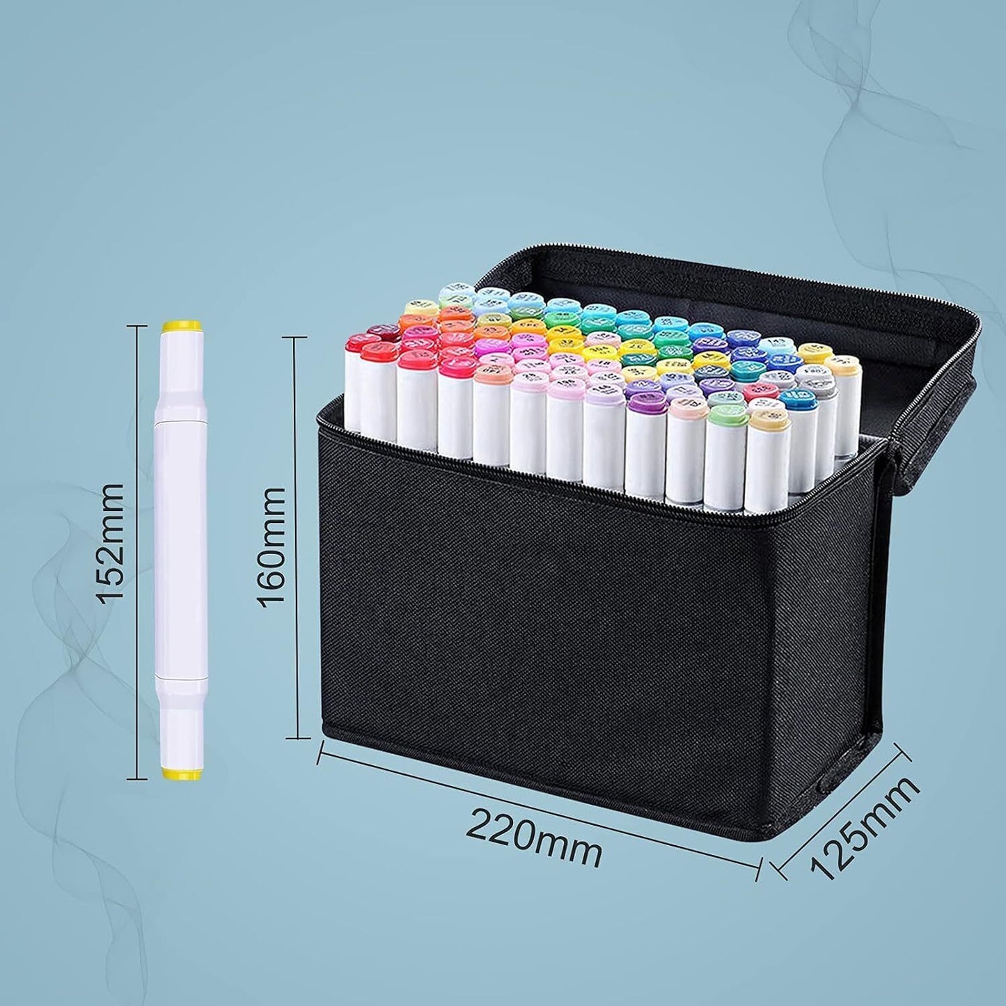 80 Farben Acrylstifte Marker Set Permanentstift DIY Graffiti Skizze Dual Pen